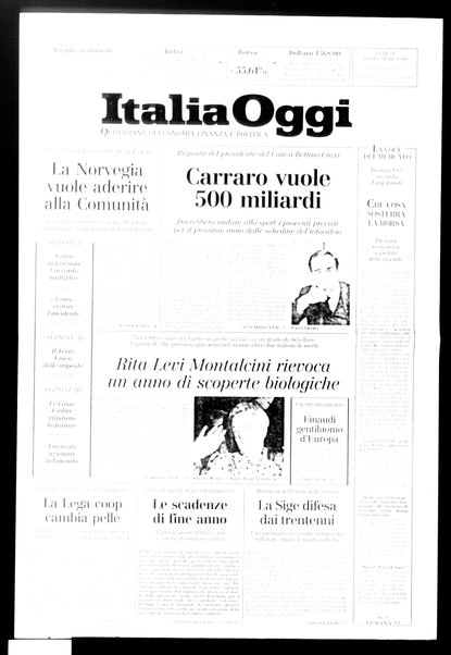 Italia oggi : quotidiano di economia finanza e politica